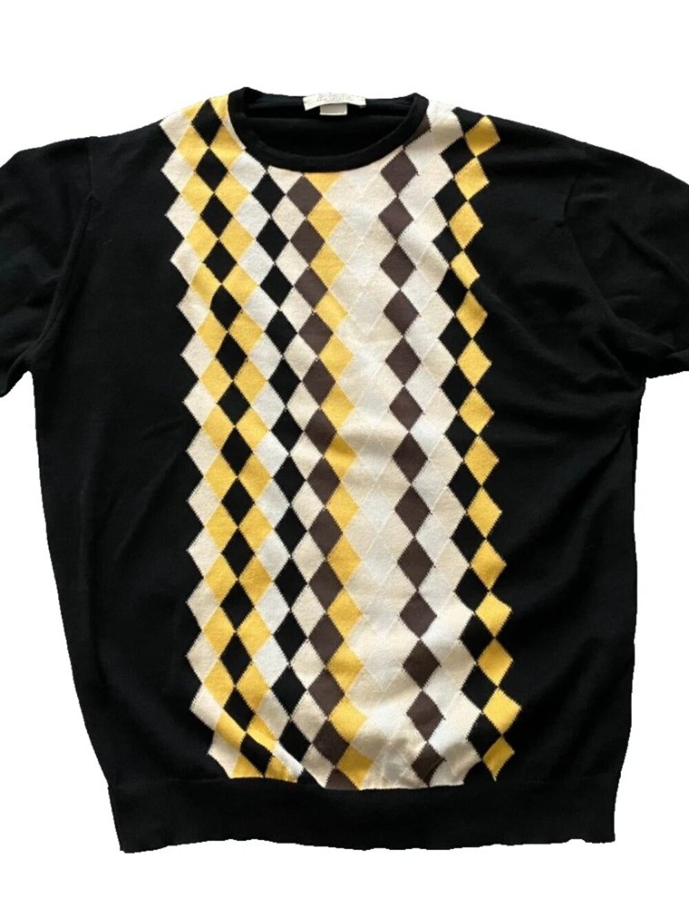 John Smedley x Mads Norgaard Cotton Argyle Knit Sweater